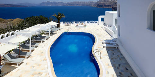 
Santorini View Hotel swimming pool with caldera view